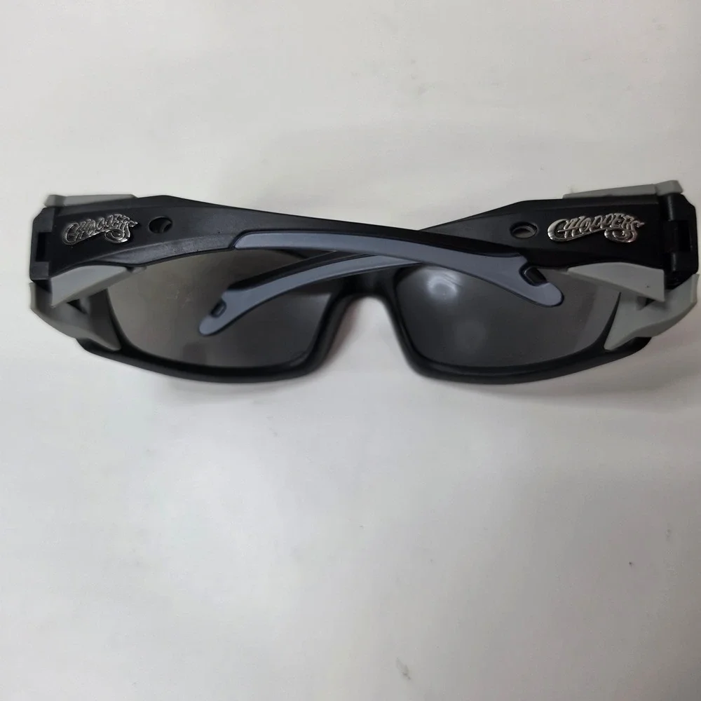 Choppers Motorcycle Sunglasses Foam Padded Wrap Around Biker Eyewear Black
